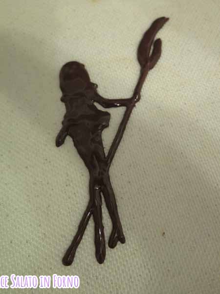 Silhouette di Sailor Saturn al cioccolato