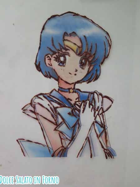 Decorazione Sailor Mercury in cioccolato