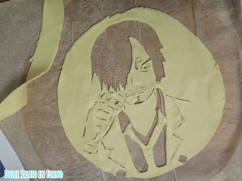 Sanji One Piece decorato pasta briseè
