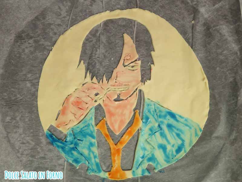 Sanji One Piece decorato pasta briseè