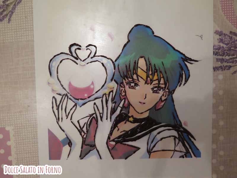 decorazione sailor pluto in cioccolato