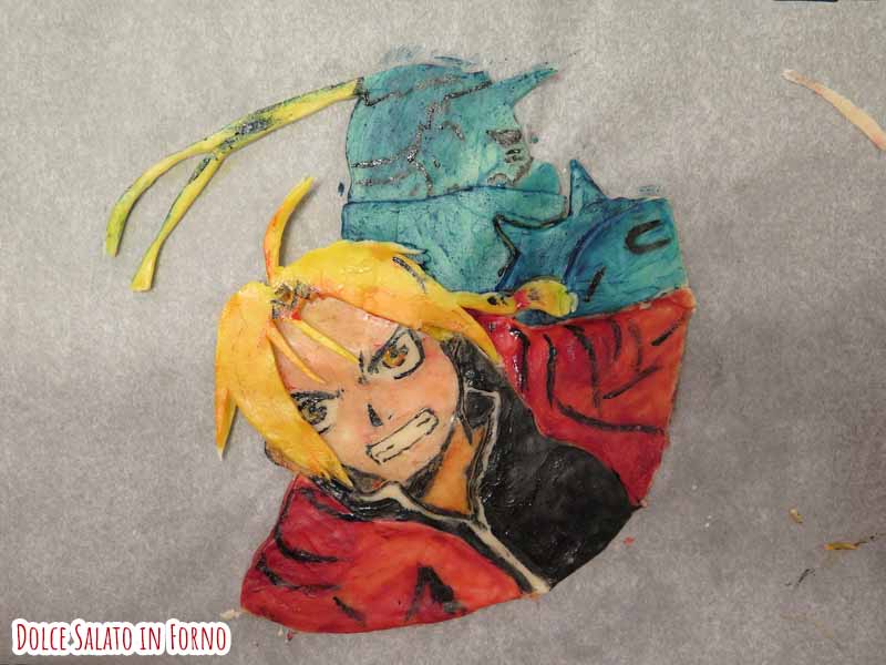 Pasta brisè dipinta con Edward e Alphonse Elric