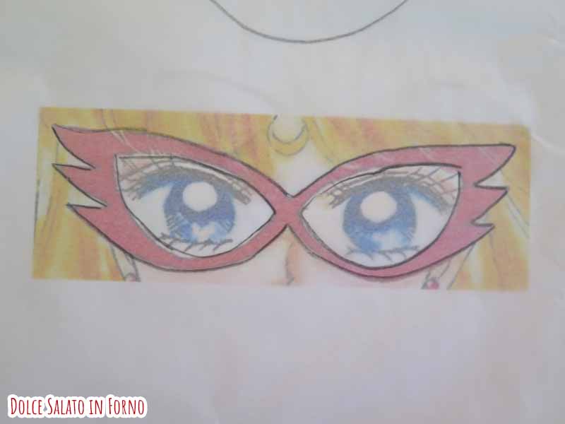 Ricalcare modello mascherina Sailor V