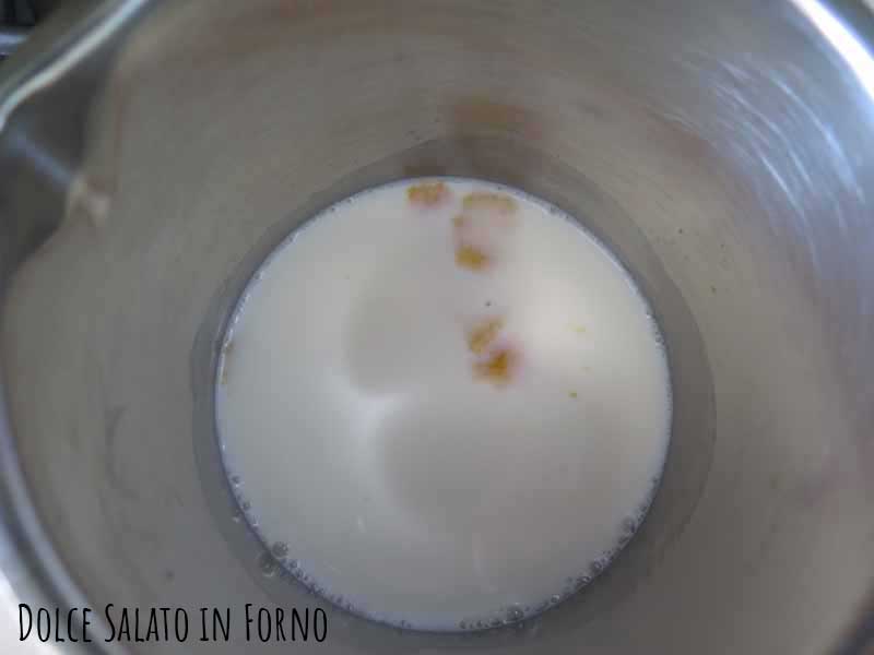 Scaldare latte con scorza limone