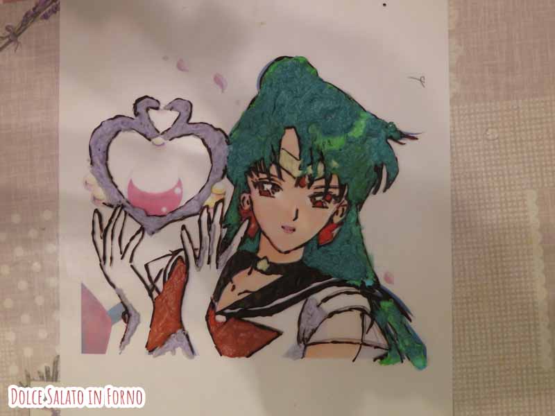 colora Sailor Pluto con panna colorata