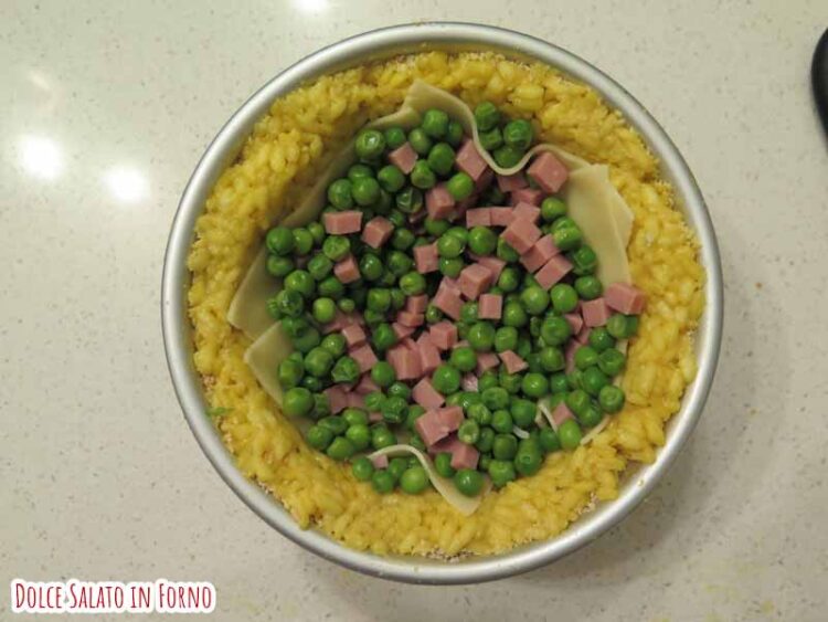 riempi piselli e prosciutto cotto