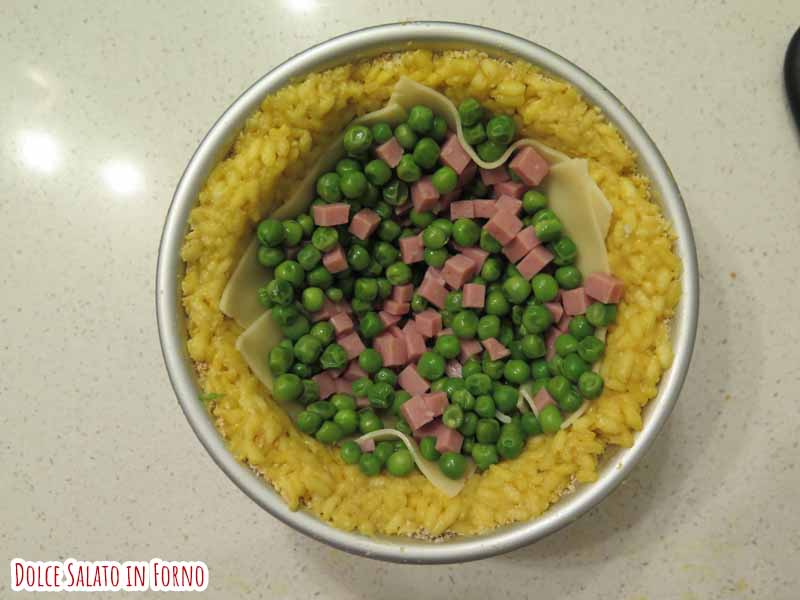 riempi piselli e prosciutto cotto