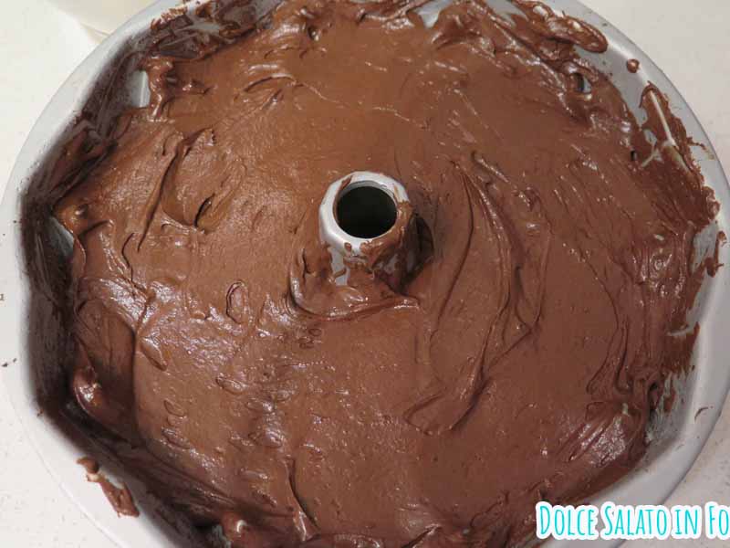 impasto ciambella cioccolato fondente