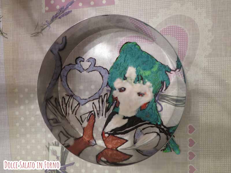 decorazione Sailor Pluto con la panna