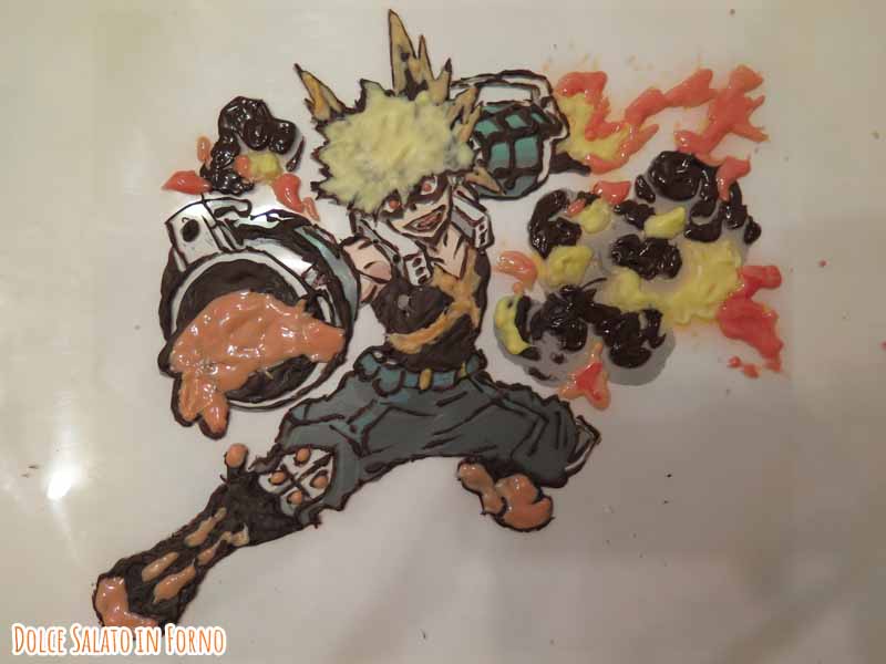 decorazione Katsuki Bakugo cioccolato