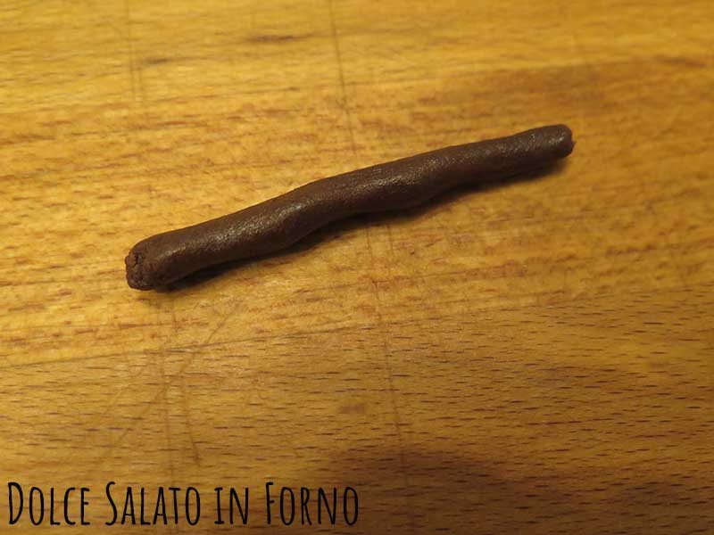 Salame impasto frolla cacao