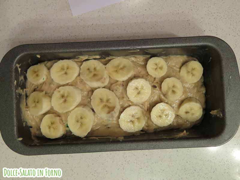 Decorazione banana bread banana rondelle