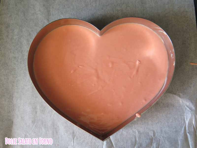 Torta pink velvet a cuore