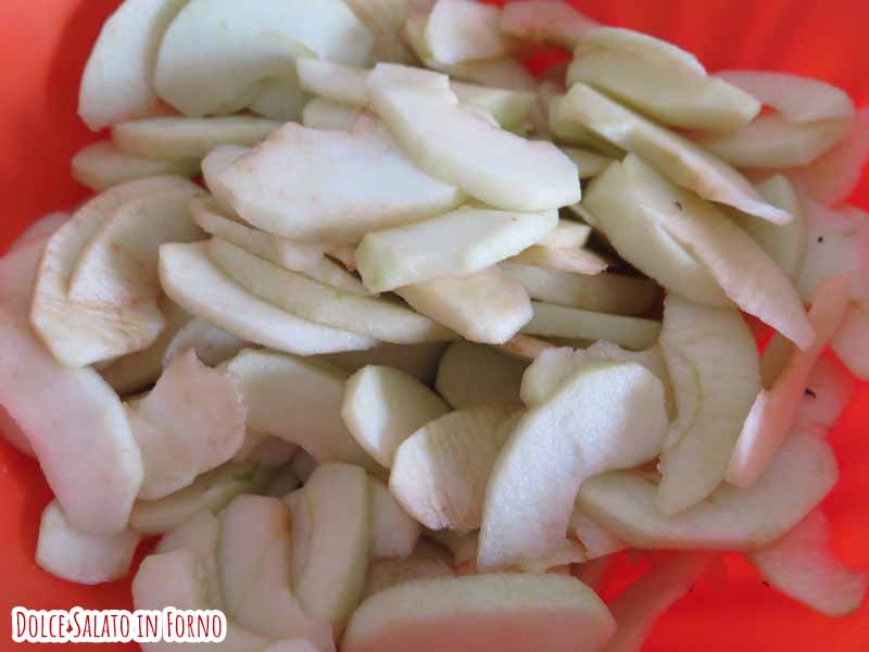 Fettine di mela verde granny smith