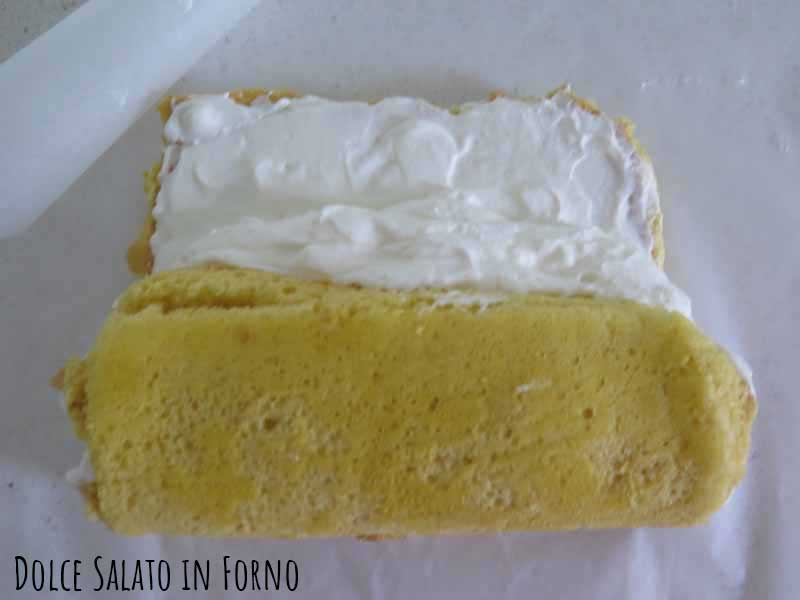 Arrotolare rotolo rollcake