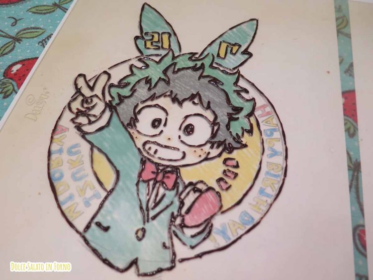 Decorazione cioccolato Izuku Midoriya compleanno