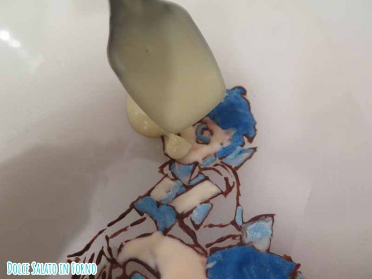 Decorazione Sailor Mercury in cioccolato