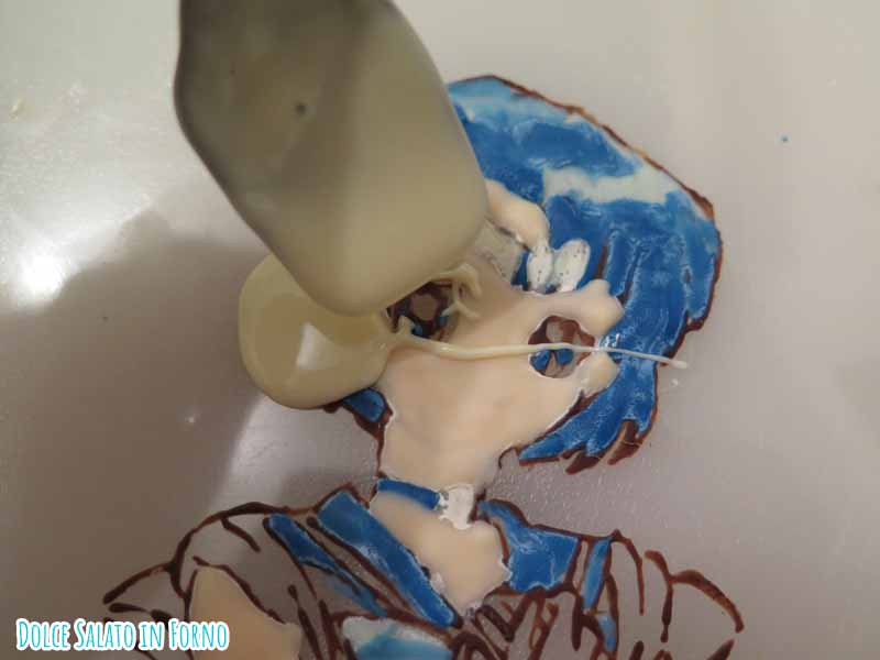 Decorazione Sailor Mercury in cioccolato