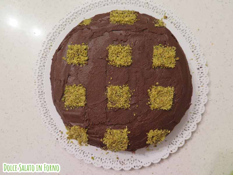 Torta a scacchiera cioccolato e pistacchio