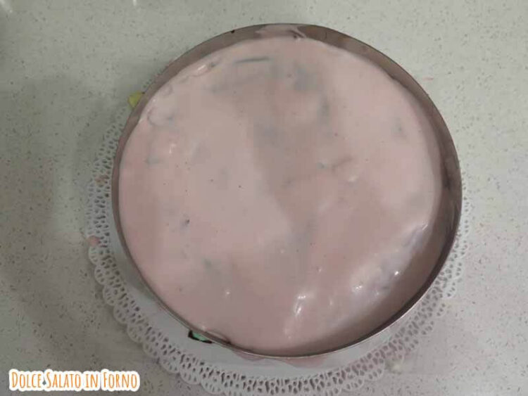 strato cheesecake ai lamponi