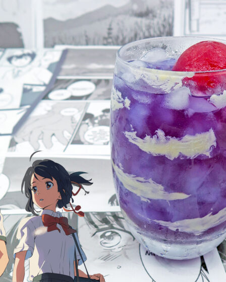 Analcolico alla vaniglia e butterfly pea tea di your name