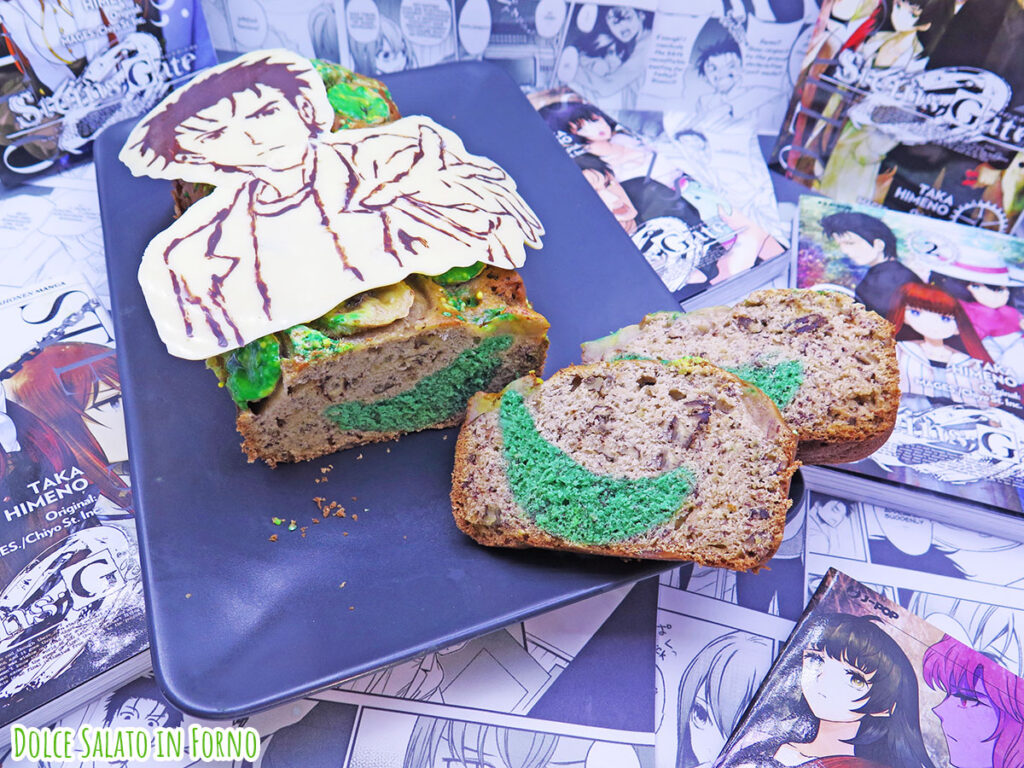 Banana bread con sorpresa di Rintaro Okabe di Steins;Gate
