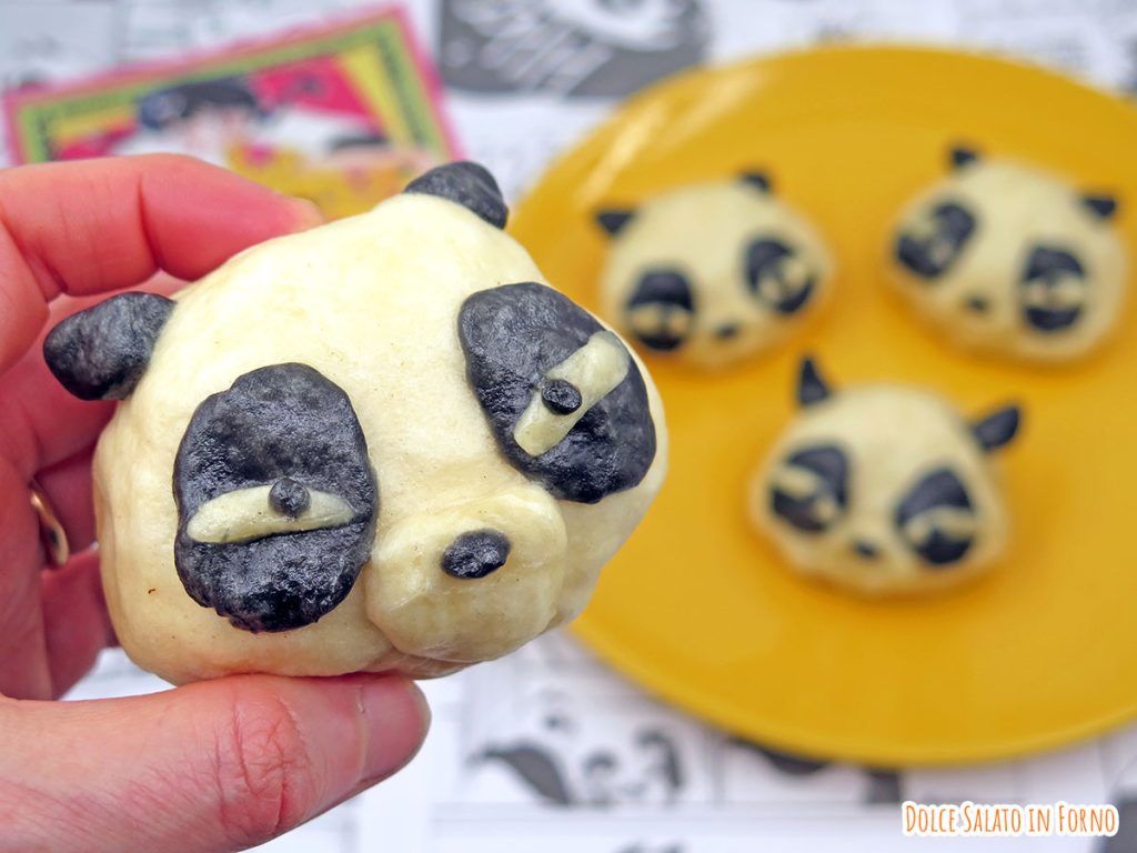 baozi al vapore alla crema a forma del panda Genma