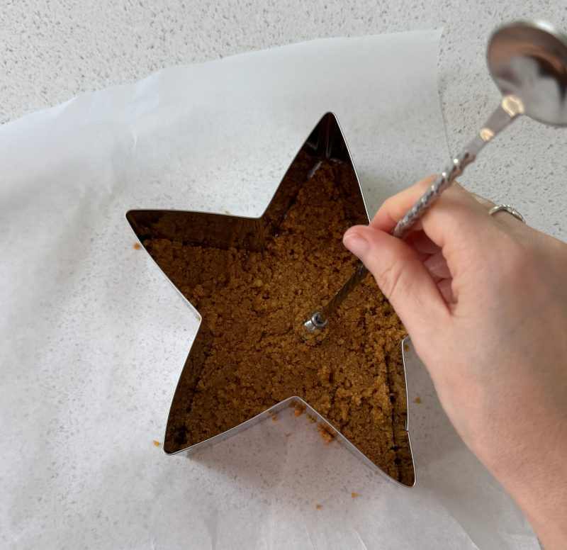 Base cheesecake a forma di stella
