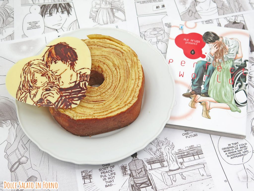 Baumkuchen con decorazione in cioccolato di Itsuki Ayukawa e Kawana Tsugumi