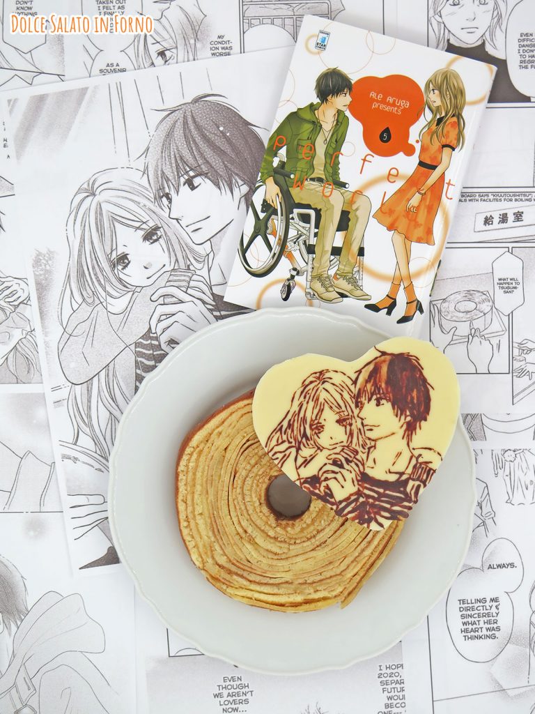 Baumkuchen con decorazione in cioccolato di Itsuki Ayukawa e Kawana Tsugumi