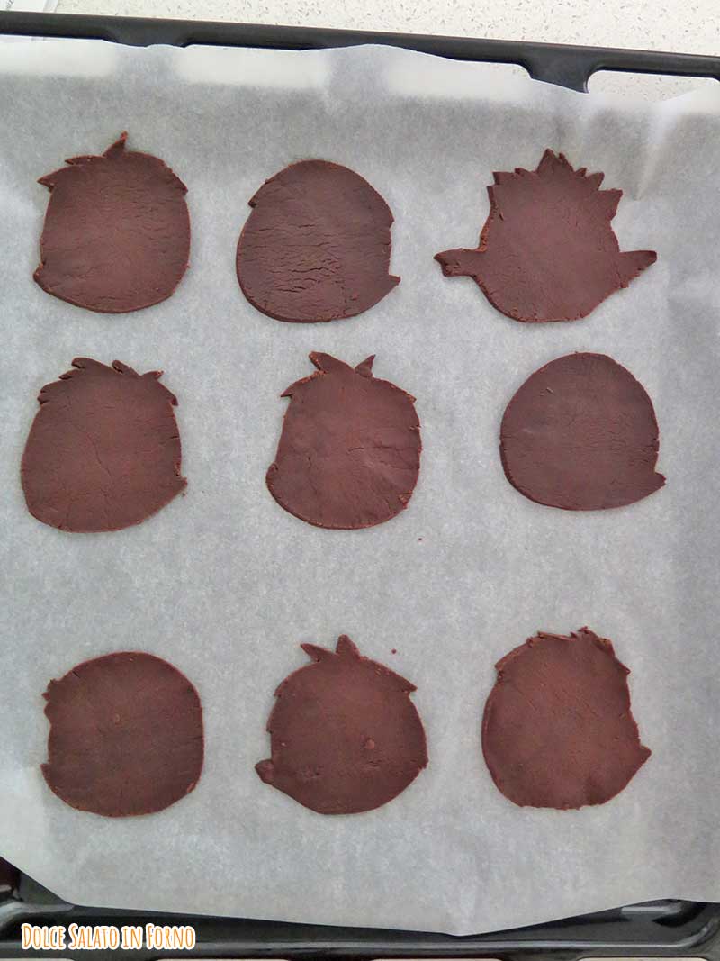 Biscotti cacao sciroppo acero a forma corvi Karasuno