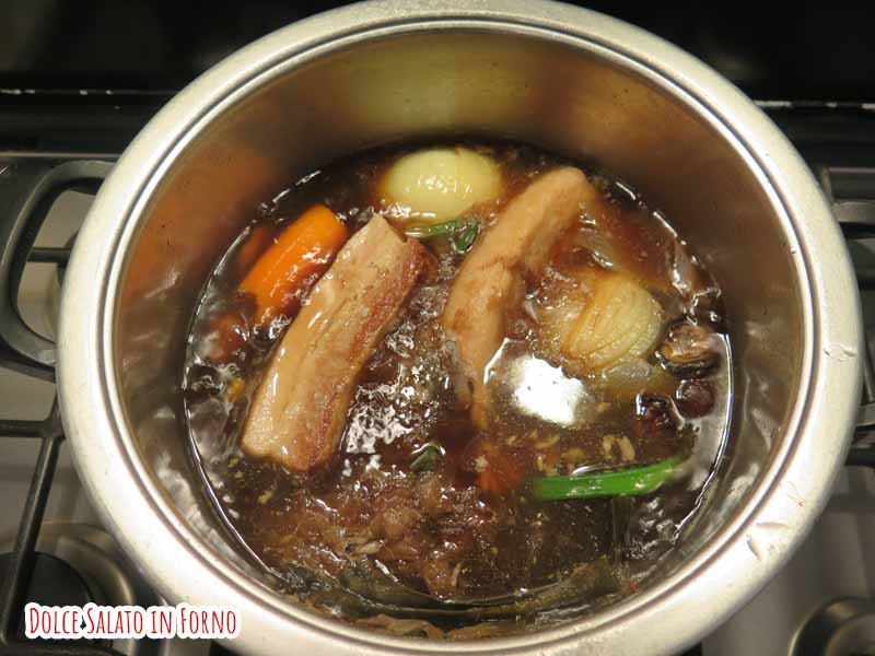 brodo pollo, chasu e verdure