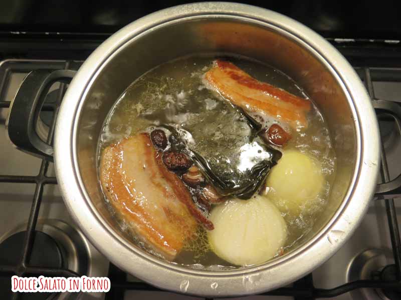 brodo pollo, chasu e verdure