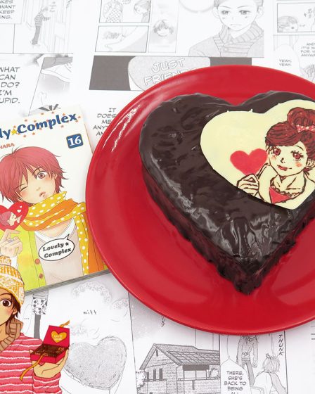 Brownie al cioccolato a forma di cuore di San Valentino di Lovely Complex