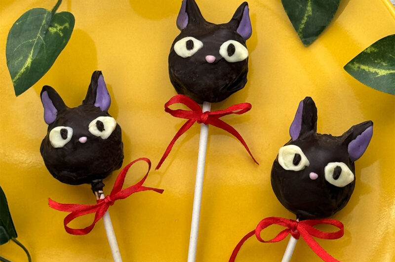 Cake Pops al cioccolato a forma del gatto Jiji di Kiki Consegne a Domicilio