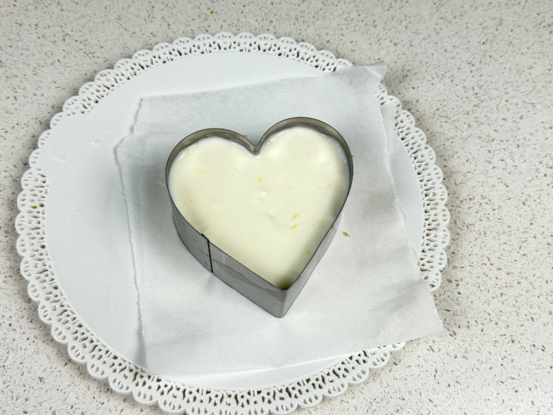 Cheesecake a forma di cuore