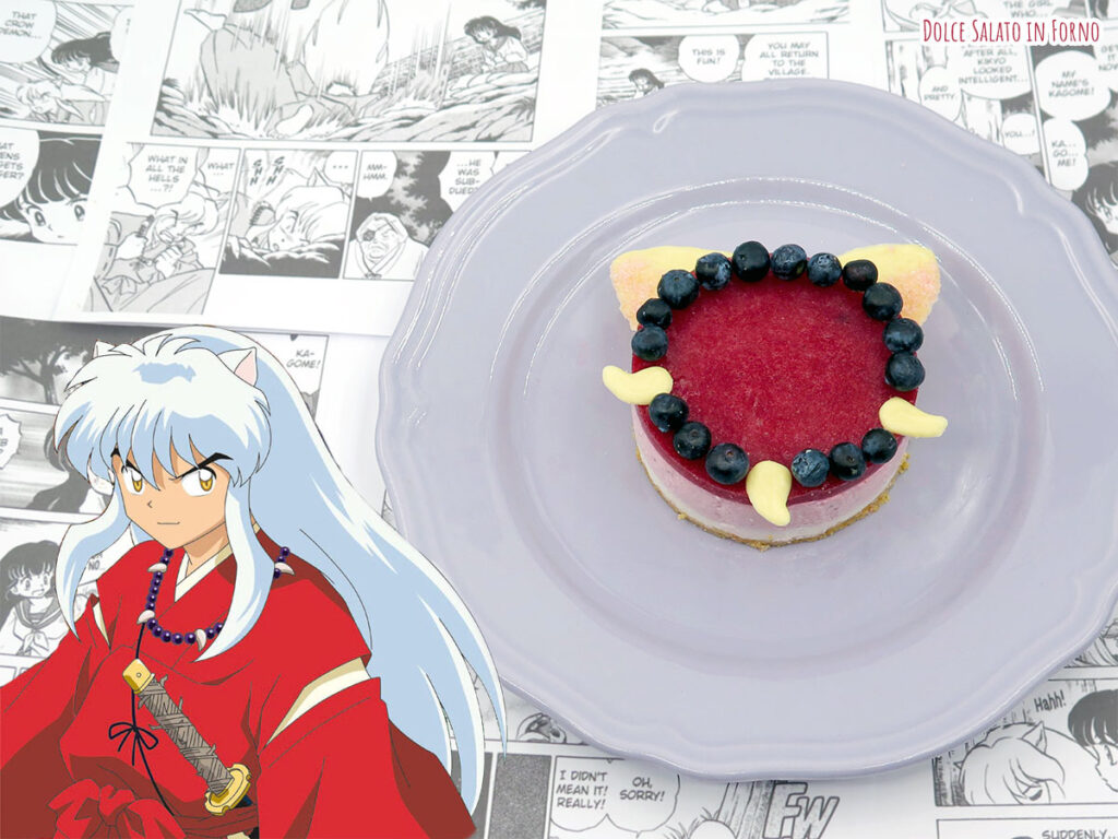 Cheesecake alla fragola e limone a forma di Inuyasha