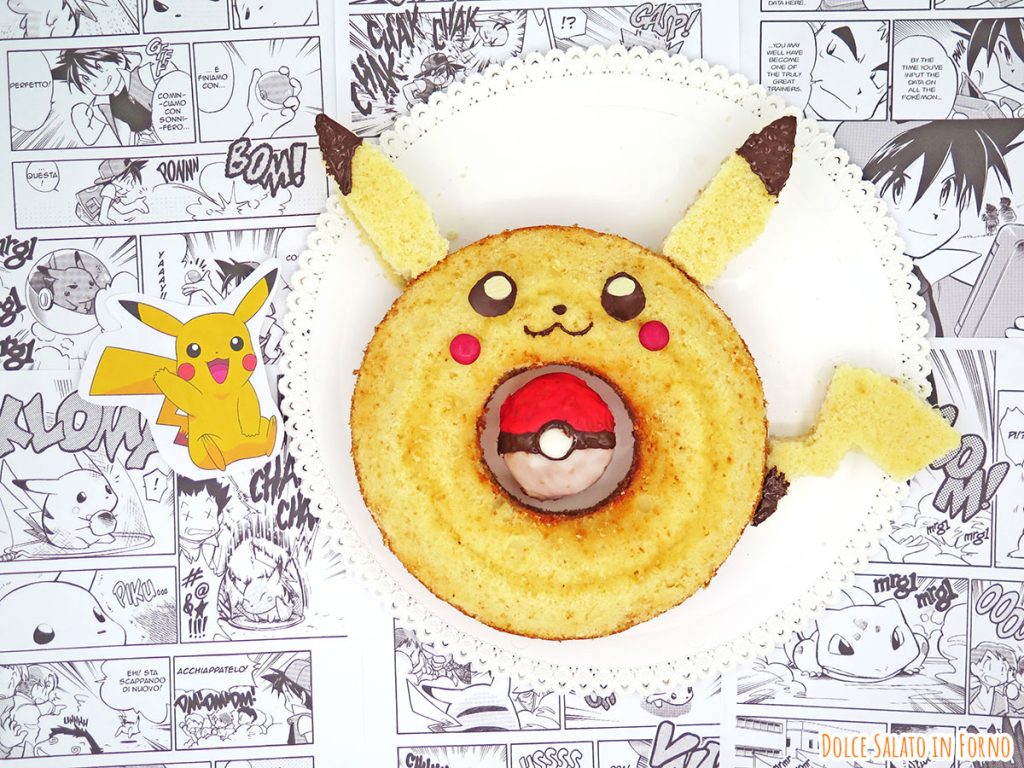 Ciambella alla panna e limone a forma di Pikachu