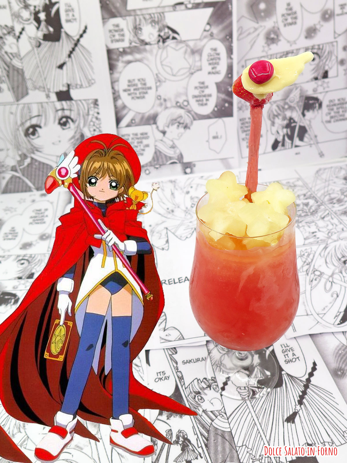 Cocktail analcolico al pompelmo rosa di Card Captor Sakura
