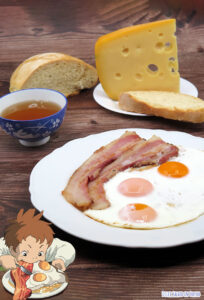 Colazione uova e bacon del Castello Errante di Howl