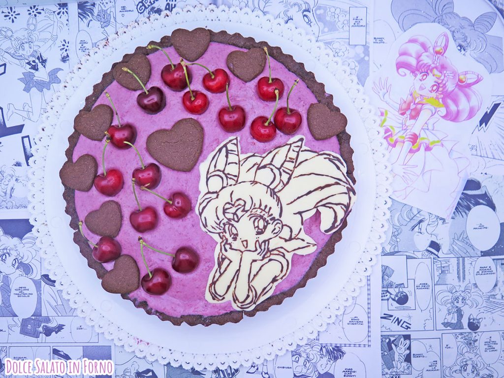 Crostata frangipane al cacao e mousse alle ciliegie di Chibiusa