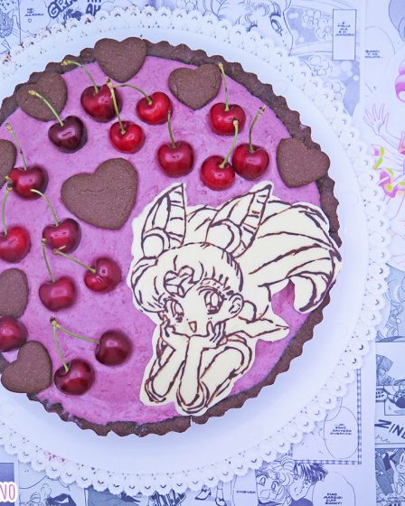 Crostata frangipane al cacao e mousse alle ciliegie di Chibiusa