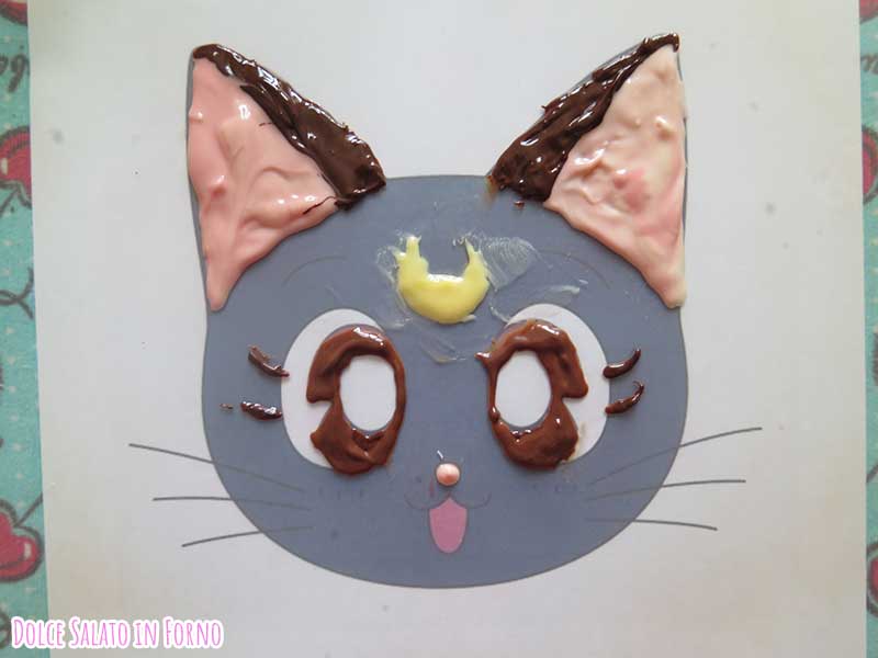 decorazione di Luna Sailor Moon di cioccolato