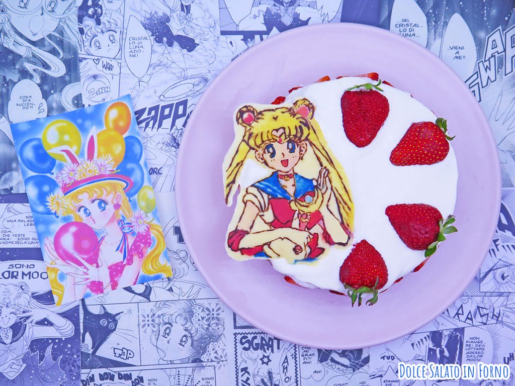 Doppia cheesecake alla fragola e vaniglia di Sailor Moon