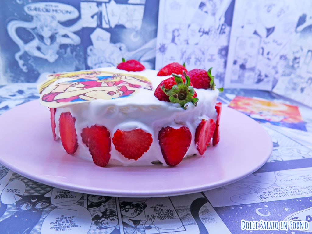 Doppia cheesecake alle fragole e vaniglia di Sailor Moon