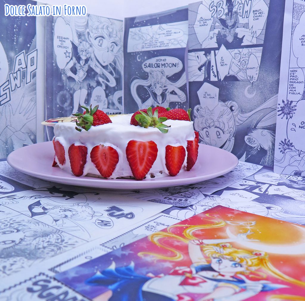 Doppia cheesecake alle fragole e vaniglia di Sailor Moon