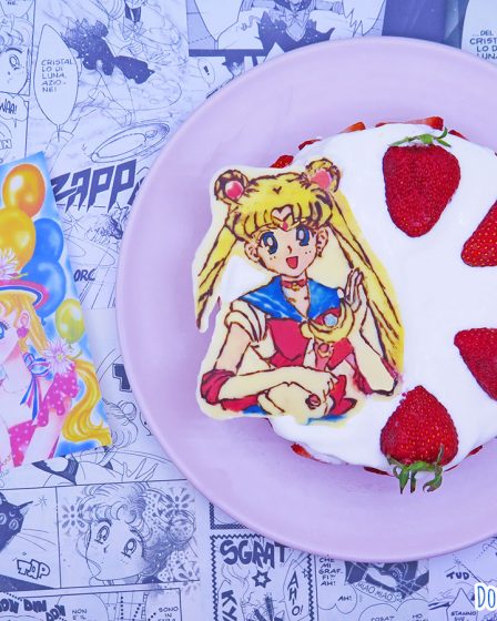 Doppia cheesecake alle fragole e vaniglia di Sailor Moon