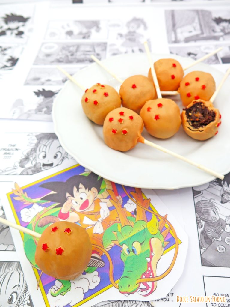 Dragon Ball Cake Pops al cioccolato e arancia