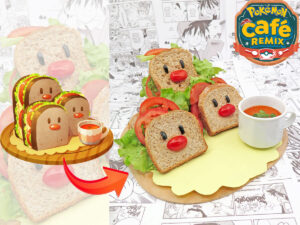 Dugtrio Sandwich Trio di Pokémon Cafè Remix