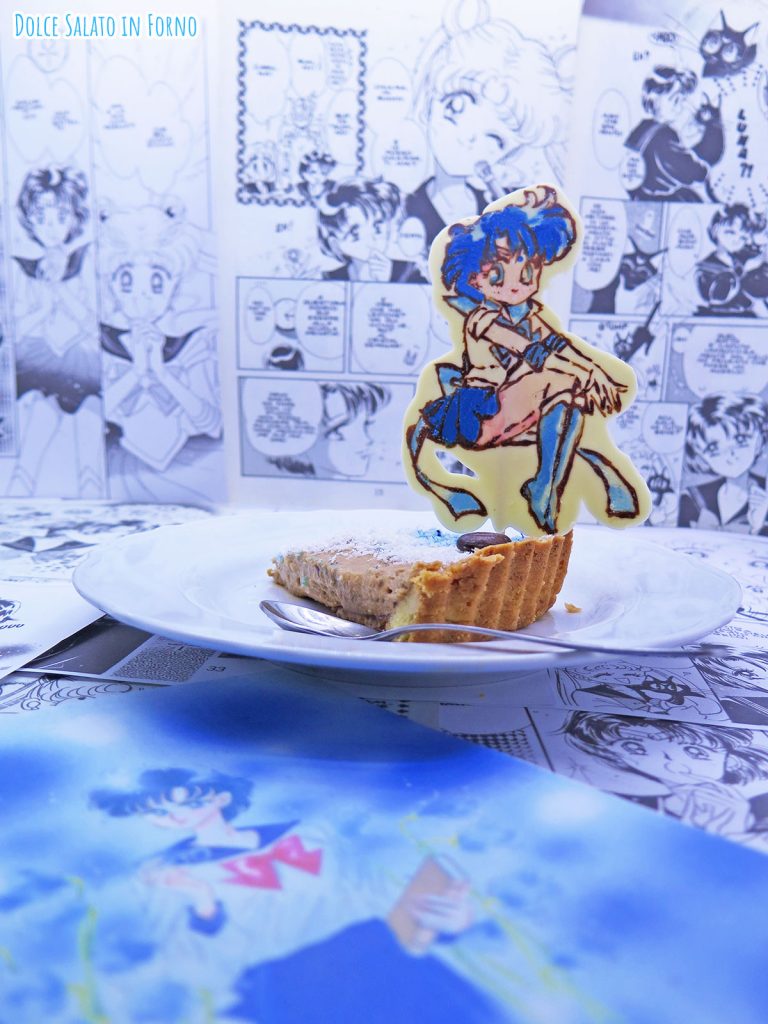 Fetta di crostata al caffè, caramello salato e cocco di Sailor Mercury
